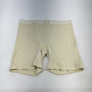 Skims Cotton Rib Boxer Briefs Bone Size M